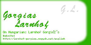 gorgias larnhof business card